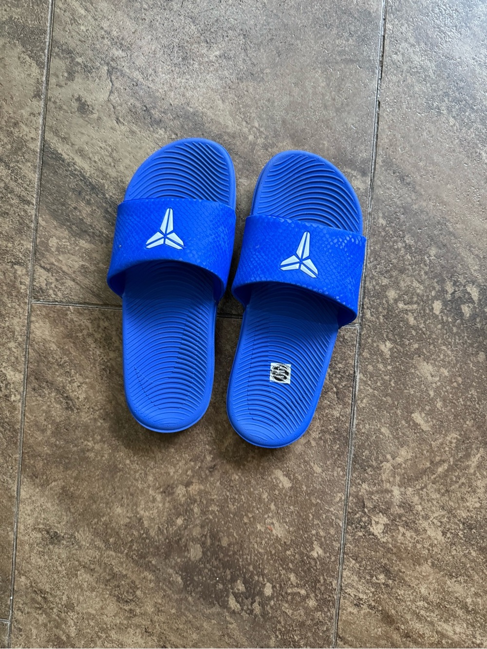 Kobe Bryant Logo Blue kids Slide Sandals size 5